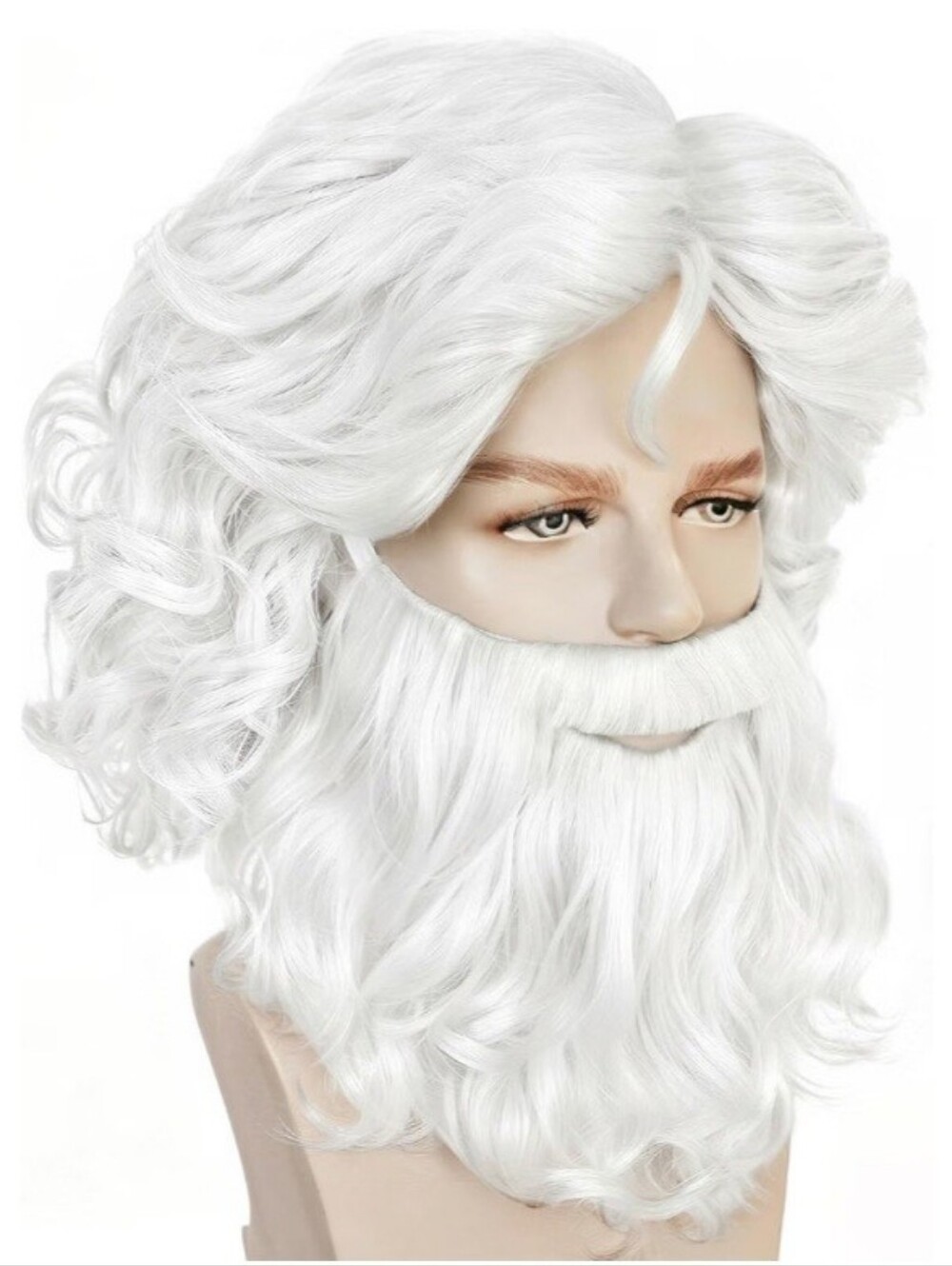 White Wig & Beard Set